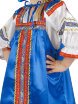 Русский народный костюм "Василиса" детский атласный синий сарафан и блузка 7-12 лет фото 2 — Samogon-sam.ru