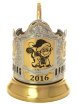 Подстаканник для чая с позолотой "Символ года 2016 - Обезьяна" фото 1 — Samogon-sam.ru