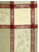 Скатерть бежевая с красным узором, 150х150, арт. 122 фото 3 — Samogon-sam.ru