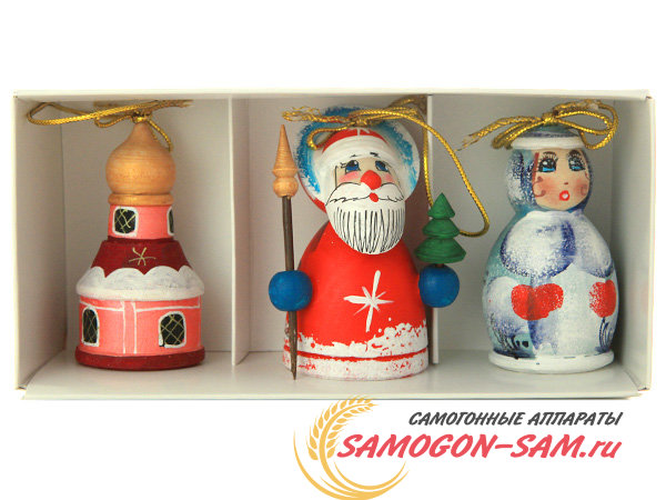 Набор "Новогодний" 3 игрушки фото 1 — Samogon-sam.ru