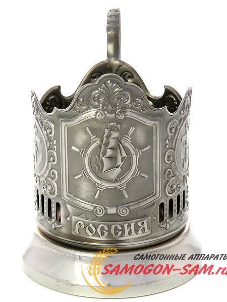 Никелированный подстаканник "Штурвал" Кольчугинский фото 1 — Samogon-sam.ru
